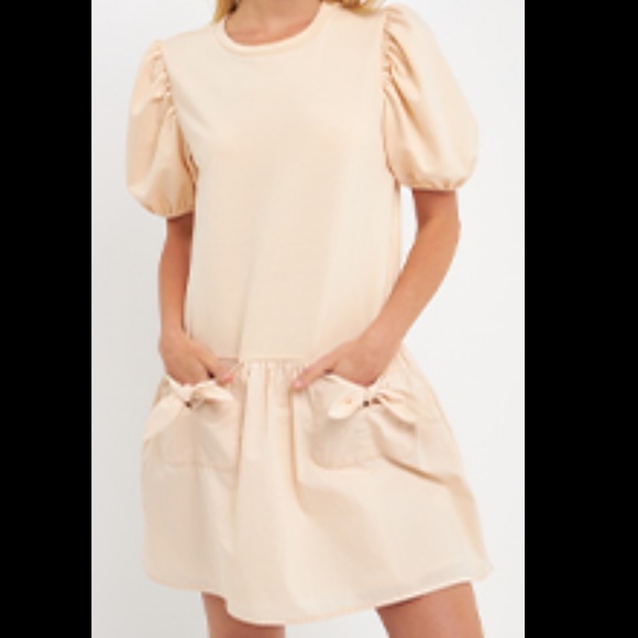 NWOT English Factory Pockets Detail Mini Dress MED - Picture 2 of 2